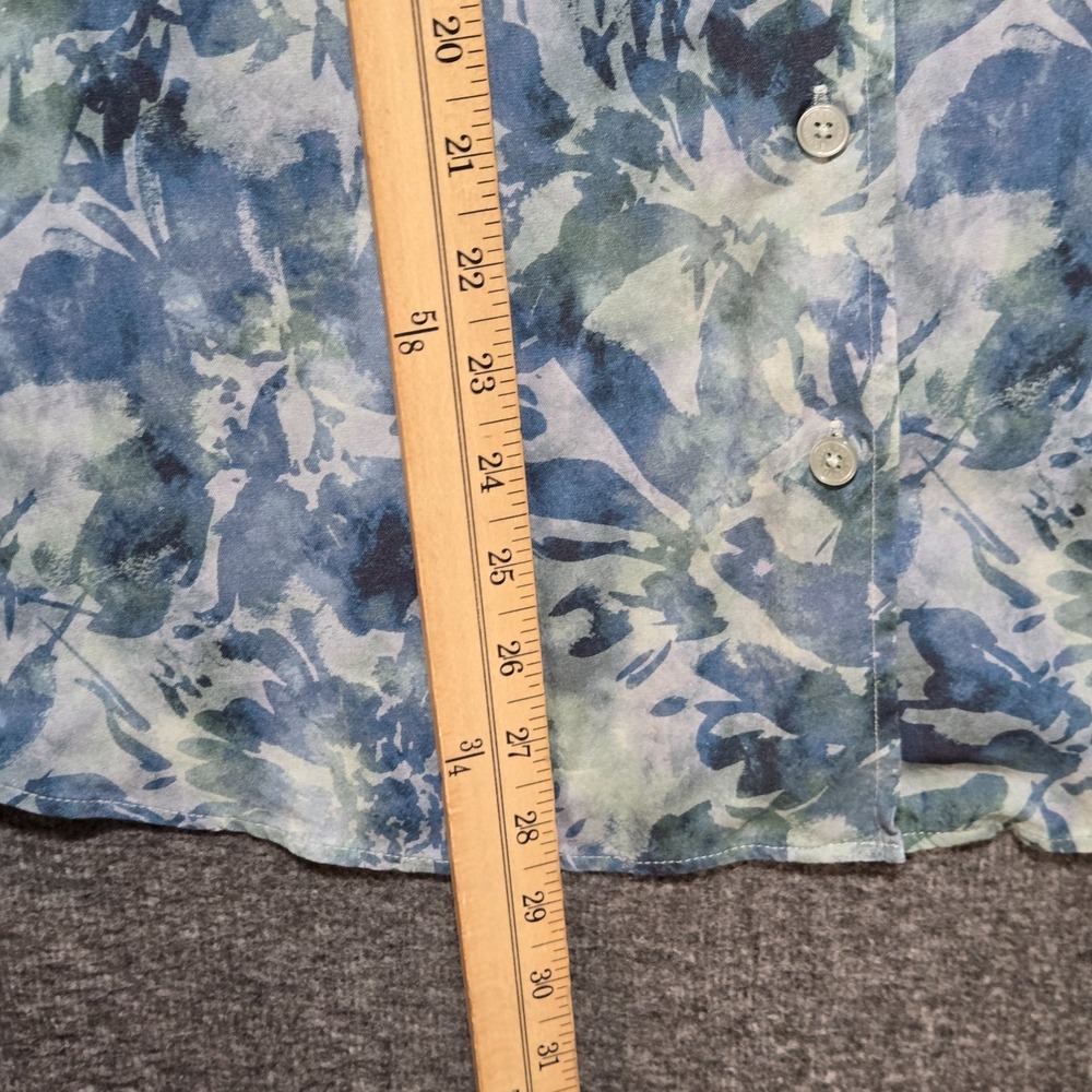 Orvis 100% Silk Long Sleeved Ladies Blouse Shirt  XL Flowers Floral Artsy - Picture 4 of 9